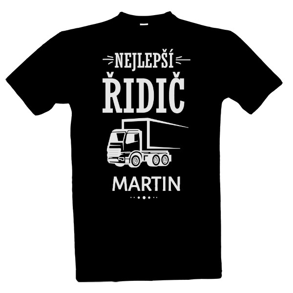 Tričko s potiskem Nejlepší řidič - se jménem